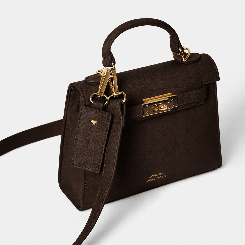 Willow Top Handle Tote Bag Dark Brown - Image 2