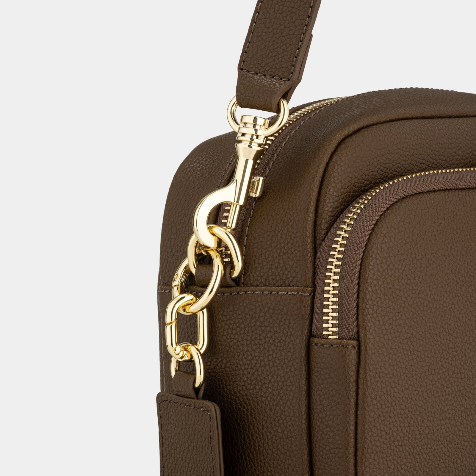 Chelsea Midi Crossbody Bag - Chocolate Brown Leather - Image 6