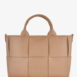 Cappuccino Woven Leather Satchel