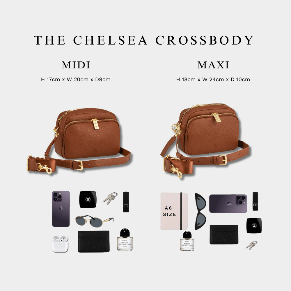 Chelsea Midi Crossbody Bag - Chocolate Brown Leather - Image 4
