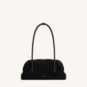 JW PEI Aveline Faux Suede Shoulder Bag – Soft Everyday Bag, Black